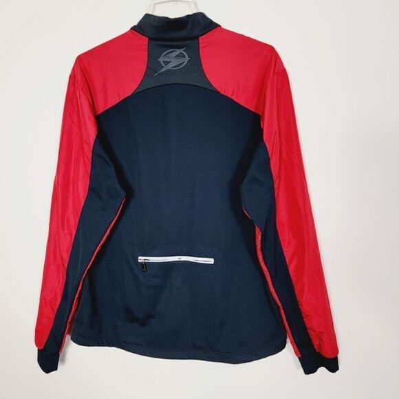 Sugoi Scotchlite Cycling Bike Jacket Red Black LRG - Picture 2 of 11